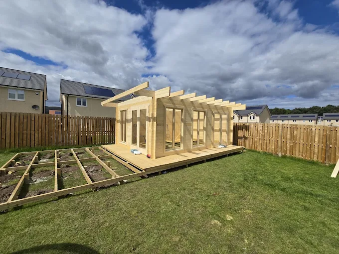Premium garden room with large glass doors
